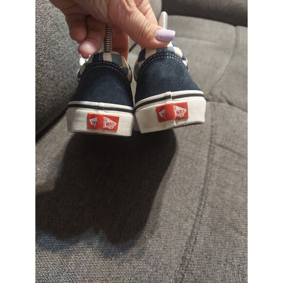 Size Mens 8.5 Womens 10.5- VANS Old Skool Blue Topaz Checkerboard Skateboarding - Picture 7 of 13